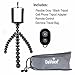 DaVoice Gorilla Tripod Compatible with iPhone X XS XR 8 7 6 6S SE 5 5s 5c, Samsung Galaxy S9 S8 S7 S6 S5 Cell Phone Adapter with Bluetooth Remote Control - Flexible Mini Octopus Stand (Black/Gray)