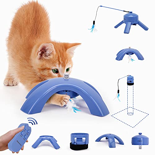 Greenvine Transformer Cat Toys Smart Sensing Feather Interactive Kitten