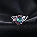 JewelryPalace Fancy Cut 5.7ct Multicolor Genuine Rainbow Quartz Cocktail Rings for Her, 14K White Gold Plated 925 Sterling Silver Ring for Women, Natural Gemstone Jewelry Rings 9