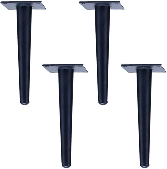 YUNLVC Hierro Patas de Mueble 4Pcs Cónico pies de Muebles Reemplace