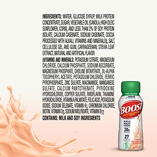 BOOST High Protein Balanced Nutritional Drink, Creamy Strawberry, 8