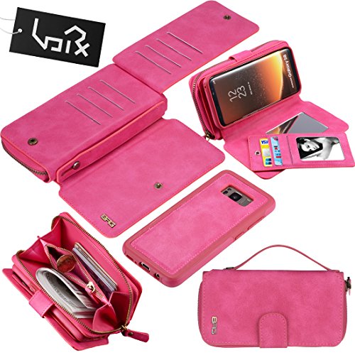 image for Urvoix Galaxy S8 Plus, Premium Leather Zipper Wallet Multi-functional 