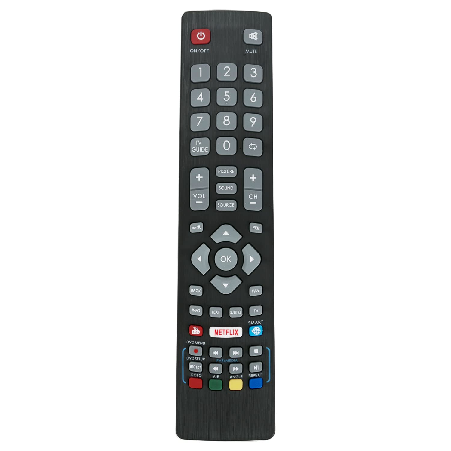 Replacement Remote Control Fit for BLAUPUNKT TV 32-138M-GB-11B4-EGDPX-UK 32-138M-GB-11B4-EGPX-UK 40/233M-GB-5B2-FEGQPX-UK 43/134M-GB-11B-FEGPX-UK 43/134M-GB-11B-FEGUX-UK 43-134M-GB-11B-FEGPX-UK