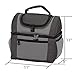 Sacko Large Dual Compartment Insulated Lunch Bag/Lunchbox/Cooler For Adults Men Women. Great for Work, Camping, Picnics, The Beach, etc.