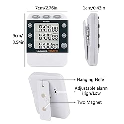 MOSTRUST Digital Dual Kitchen Timer, 3 Channels
