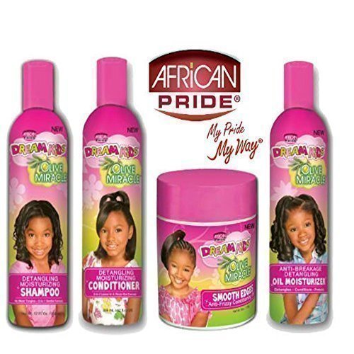 African Pride Dream Kids Olive Miracle Detangling Moisturizing Set