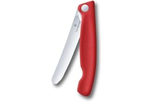Victorinox Swiss Classic Paring Knife - Foldable, 4½" Straight, Round Blade, Foldable, red