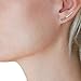 Humble Chic Tiny Spike Ear Climbers - Crescent Shape Curved Bar Arrow Crawler Stud Cuff Earrings