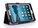 Huawei T1 Case, IVSO Huawei T1 Case Leather Slim-Book Stand Cover Case-Will Only Fit Huawei T1 8-Inch 4G Phone Tablet/Huawei Mediapad S8-701 U / W Tablet (Black)