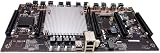 Zunedhys X79 H61 BTC Mining Motherboard 5X PCI-E 8X Fan LGA 2011 DDR3 32G 60mm view 6