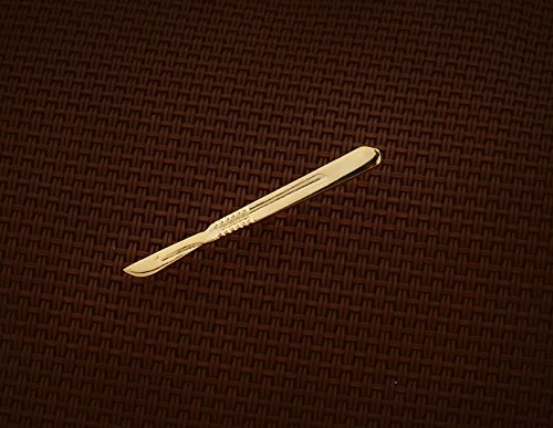 MANZHEN Medical Scalpel Brooch Lapel Pins Jewelry Gift for Surgeon Doctor Nurse (gold-2)