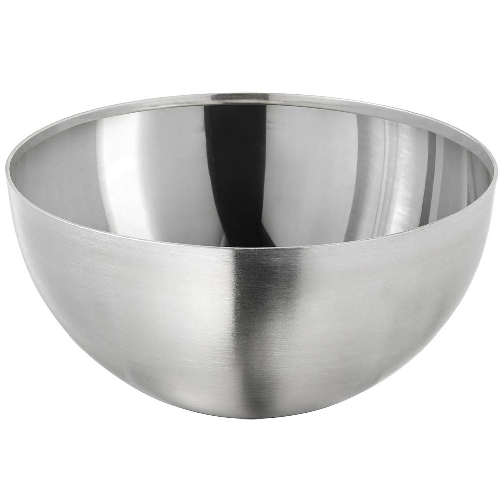 Space Home - Stainless Steel Deep Mixing Bowl - Salad Bowls & Serving Bowls - Round Bowl - Mixing Bowl, Salad Bowl - Kitchen & Fruit Bowl - Elegant Design - Metal Mixing Bowl - Ø 24 cm - Silver