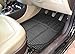 Zone Tech All Weather Rubber Semi Pattern Car Interior Front Floor Mats - 2-Piece Set Back Heavy Duty Car Interior Front Floor Mats