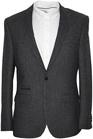 Charcoal Wool Blend Tailored Fit Blazer 38 to 52