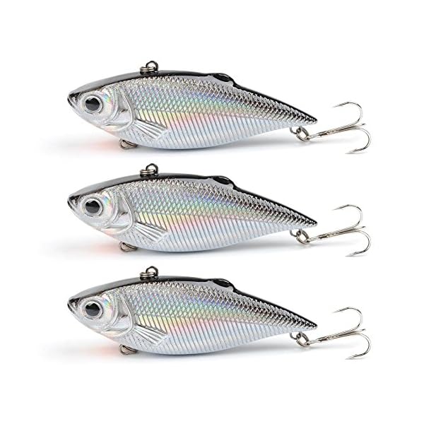 SALE-DrFish-Fishing-Lure-Crankbaits-Rattlin-Bait-Minnows-VIB-Lipless-Bass-Perch-Baits-Black-Silver-Loaded-in-Box-Optional-Assotment-Qty