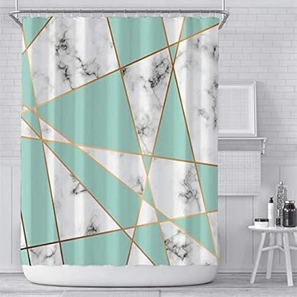 QWH Badezimmer Wasserdicht 3D Blackout Duschvorhang Home Decoration