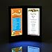 WeChef LED Back Lit Light Menu Holder Cover Folding Double Panel Fits 5