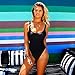 Dixperfect Women's Retro 80s/90s Inspired High Cut One Piece Swimwear Bathing Suit (XL, Black)