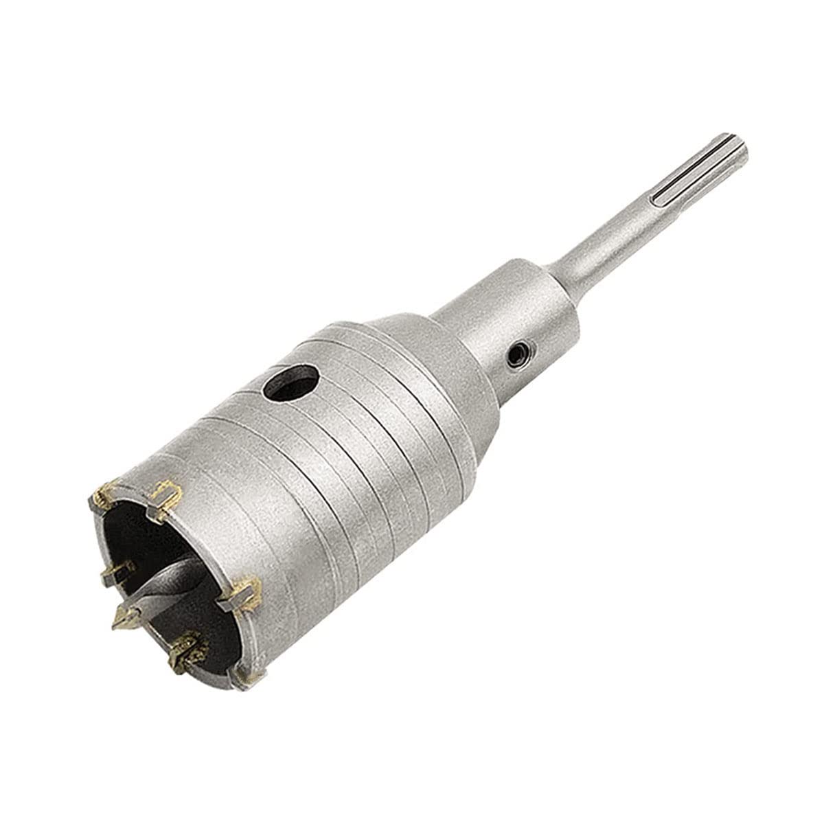 Meccion Carbide Hole Saw Drill Bit, Tungsten Tips Hollow Hole Cutter for Brick, Concrete, Cement Stone Wall (45mm)