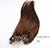 Fabwigs Micro Loop Ring Human Extensions - 18 20 22 Inch 12 Colors 50g Set - Silky Straight Loop Weft Human Remy Hair (18 Inch #4 Medium Brown)