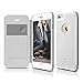 iPhone 6S Case, elago® [Leather Flip][White] - [Card Slot][Screen Protection][Premium Hybrid Construction] – for iPhone 6/6S