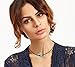 Suyi Women Choker Genuine Leather Turquoise Pearl Choker Necklace with Turquoise 16