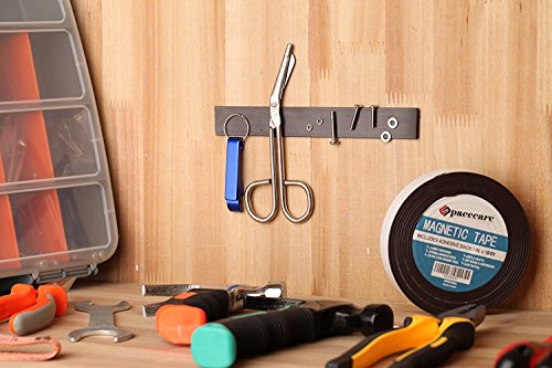 SPACECARE Magnetic Tape 1" x 10 Feet Incredibly Strong & Flexible - Peel & Stick Adhesive Backing - Easy to Cut - Strong Magnet Flux