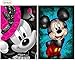 2 Pack 5D Diamond Painting Kits Full Drill Diamond Embroidery Cartoon Pattern Mickey and Minnie 12x16 inch (A)