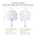 Febou Wedding Bouquet, Handmade White Bridesmaid Bouquet Bridal Bouquet with Crystals Soft Ribbons, Artificial Rose Flowers for Wedding, Party and Church (White-Bigger Size)