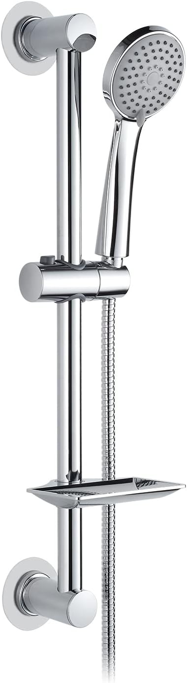 Ibergrif M20903-1 Shower Riser Rail Nail Free 170CM Hose Silver