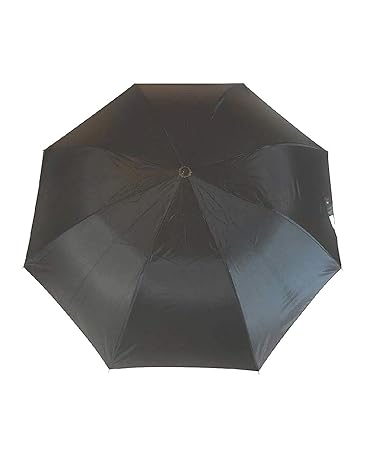 K.C.Paul & Sons 3 Fold (Raj) Polyster Black Umbrella