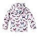 HOTOUCH Kids Girls Waterproof Hooded Jacket Printed Windproof RainCoat Outwear