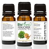 Biofinest Fenugreek Essential Oil - 100% Pure Undiluted, Premium Organic Therapeutic Grade - Best for Aromatherapy, Skin & Hair Care, Ease Inflammation Fatigue Fever Sore Throat - Free E-Book (10ml)