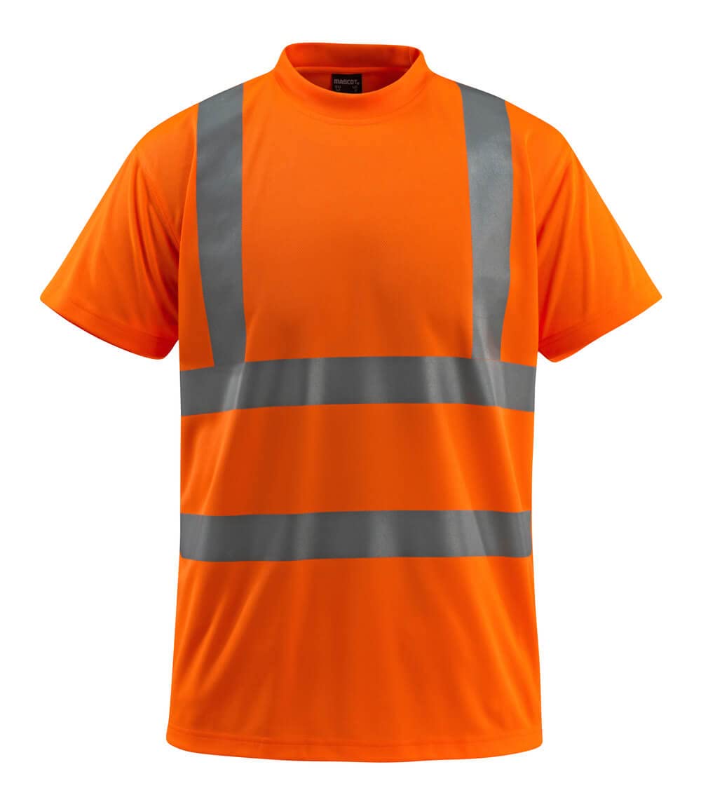 Mascot 50592-972-14 Townsville Safe Light Classic Fit Class 2 T-Shirt, Size 3XL, Hi-Vis Orange