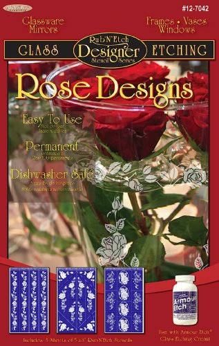 Armour Etch Designer Stencil, Pak Rose Designs