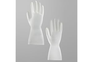 SENECESLI Kitchen Waterproof PVC Gloves Abrasion Resistant Non Slip Washing Gloves for Household Dishes, Furniture