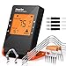 Wireless Grill Thermometer, Morpilot Bluetooth Wifi BBQ Thermometer/Meat Thermometer/Smoker Thermometer with 4 Probes 2 Meat Claws, for Grilling Smoking Oven Kitchen