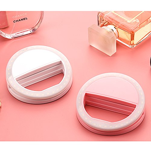 Meifigno Selfie Phone Camera Ring Light with [Rechargable] 36 LED Light, 3-Level Adjustable Brightness On-Camera Video Lights Clips On Night Makeup Light for iPhone iPad Sumsung Galaxy Photography - Thumbnail 4