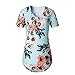 VOKY Women Short Sleeve Floral Print T-shirt Tee Blouse Tops