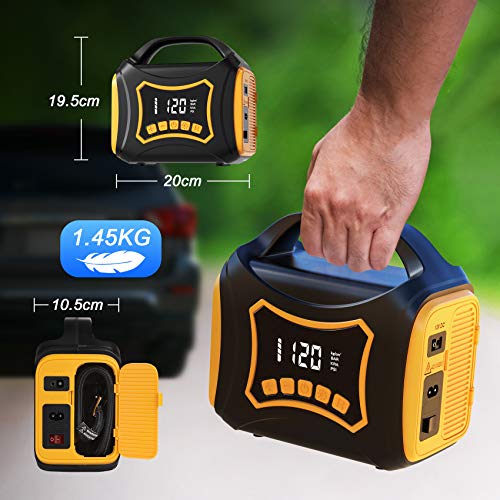 Rovtop Tire Inflator Air Compressor Partable Air Pump 12V DC / 110V AC, Dual Electric Power