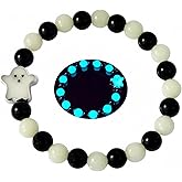 LXSSLY 8mm Natural Volcanic Stone Bracelets for Women,Hallowmas Ghost Luminous Bracelets,Lava Stone Glow bracelet,Elastic Stretch Beads Protection Bracelet for Men