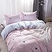 3 Pieces Pink Duvet Cover Set - Ultra Soft and Easy Care Design Bedding Duvet Cover King Size + 2 Pillow Shams- 800 TC Dandelion Girls Comforter Cover with Zipper Closure 4 Corner Ties