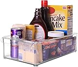 Utopia Home - Refrigerator / Pantry / Freezer & Storage Organizer Bin - 14-Inch by 8-Inch by 4-Inch - Clear and Transparent