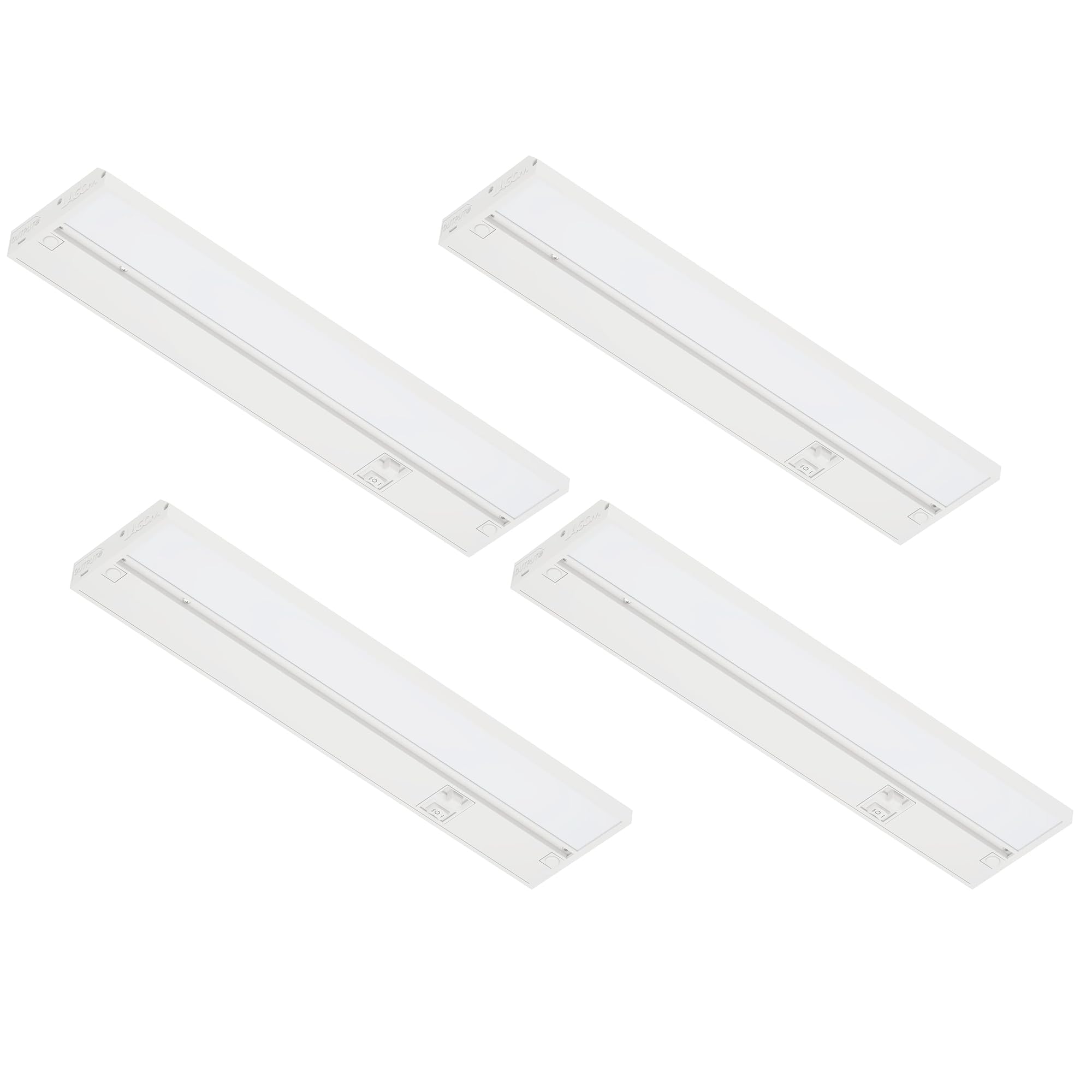 Photo 1 of Inlight Lagom 12" Direct Wire Dimmable LED Under Cabinet Lights, 4 Packs, Selectable 2700K/4000K/5000K, Selectable Brightness, White Finish, UC0112WH274