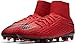 NIKE Kids' Jr. Hypervenom Phelon III FG Indoor Soccer Shoe (Red)