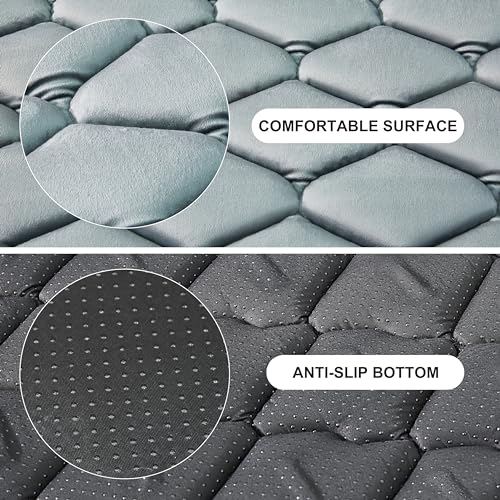 Geegoos Dog Crate Mattress,Washable Soft Kennel Pads,Pet Bed Blanket Crate Mat Suitable for 36 inch Cage,Pet Bed Mats for Cats(89x56cm,Grey)