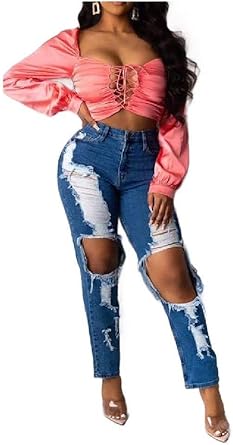 calça jeans de cor feminina