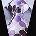SetSense Men's Polka Dot Jacquard Woven Tie Necktie Set 8.5 cm / 3.4 inches in Width Purple / White