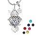 ALUCKY Owl Aromatherapy Essential Oil Diffuser Necklace for Wemen with 24