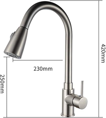 Bdclr Spülbeckenarmatur Aus Gebürstetem Metall, Ausziehbare Küche Aus